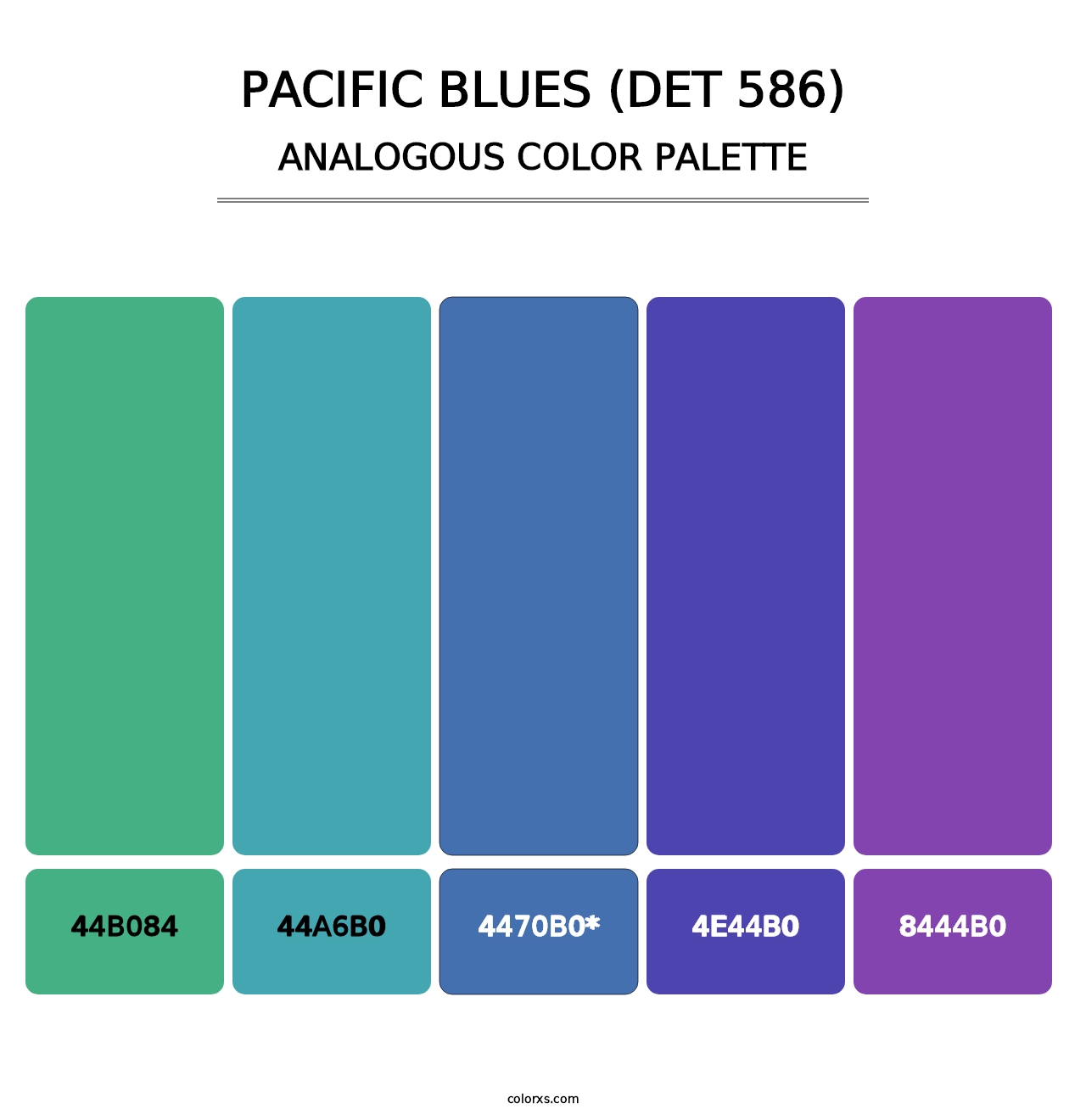 Pacific Blues (DET 586) - Analogous Color Palette