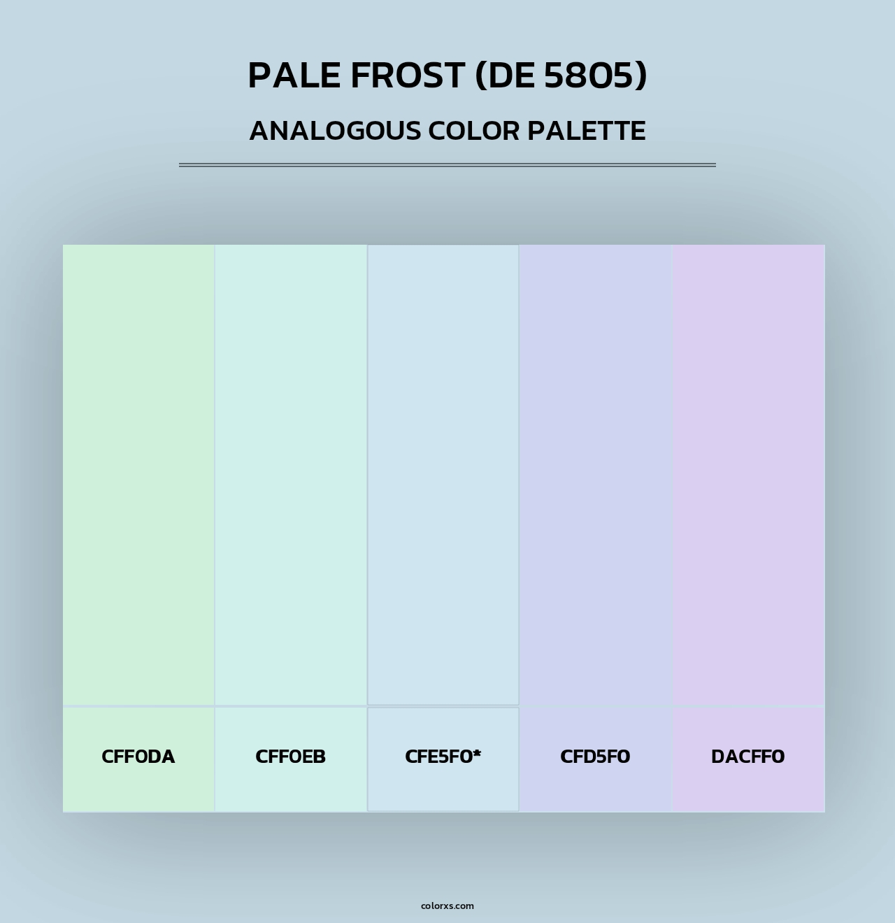 Pale Frost (DE 5805) - Analogous Color Palette