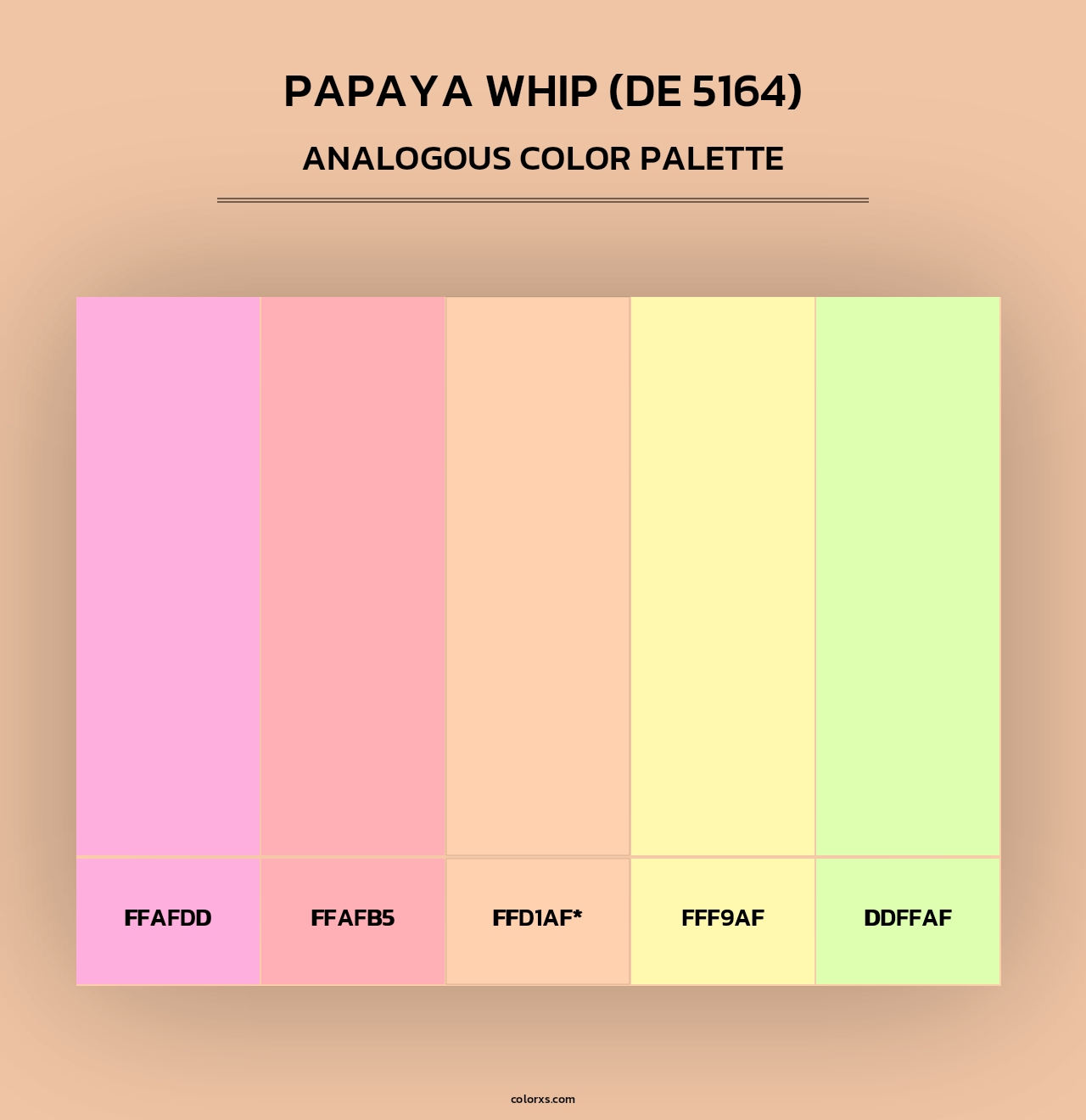 Papaya Whip (DE 5164) - Analogous Color Palette