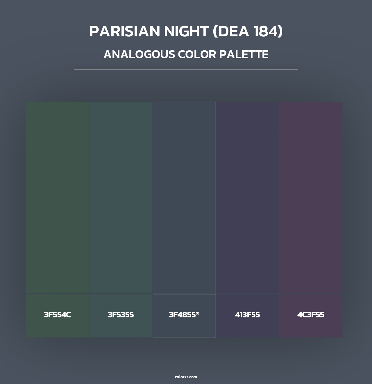 Parisian Night (DEA 184) - Analogous Color Palette