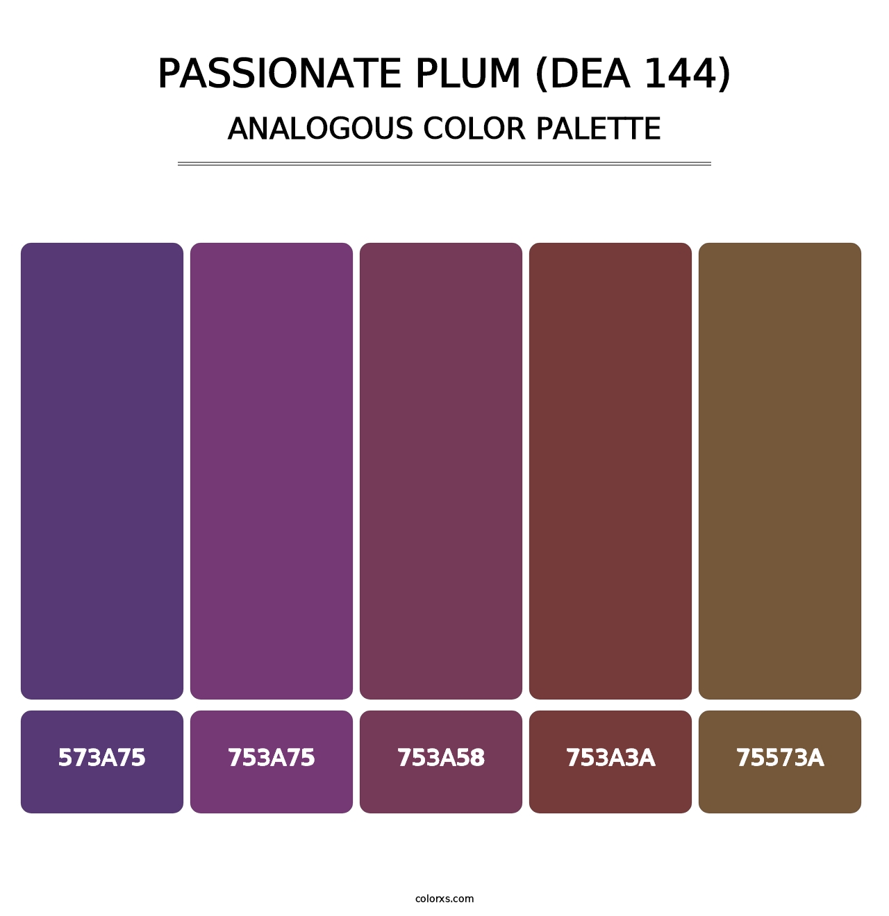 Passionate Plum (DEA 144) - Analogous Color Palette