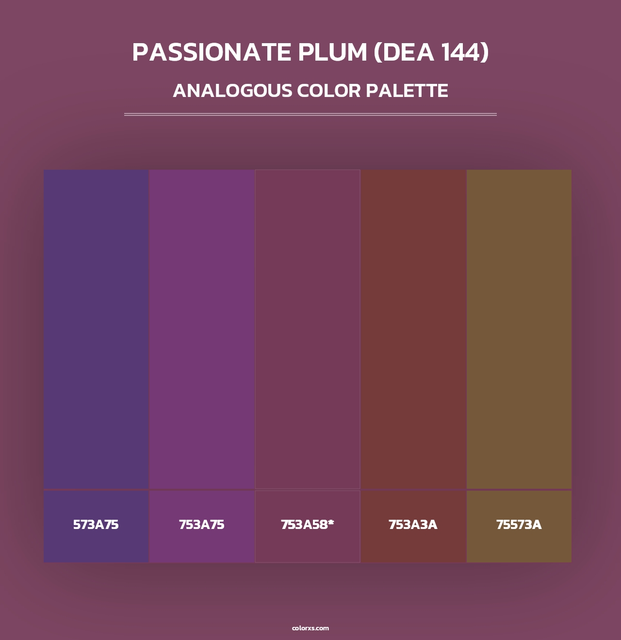 Passionate Plum (DEA 144) - Analogous Color Palette