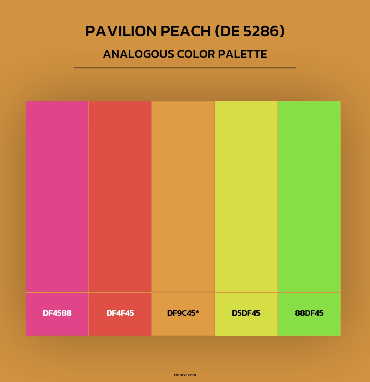 Pavilion Peach (DE 5286) - Analogous Color Palette