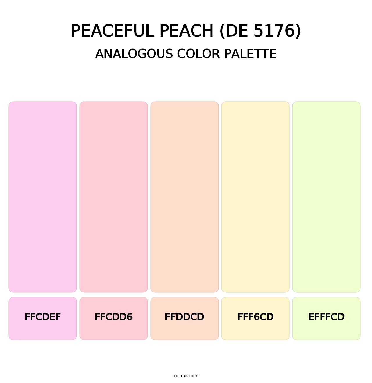 Peaceful Peach (DE 5176) - Analogous Color Palette