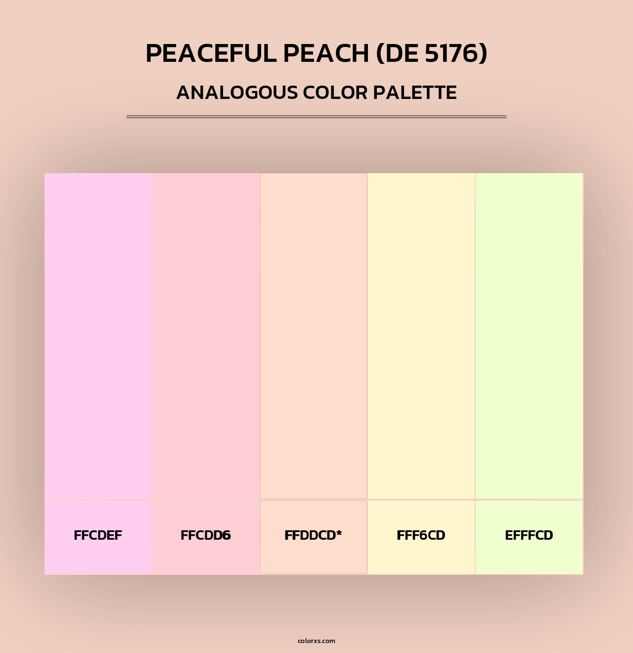 Peaceful Peach (DE 5176) - Analogous Color Palette