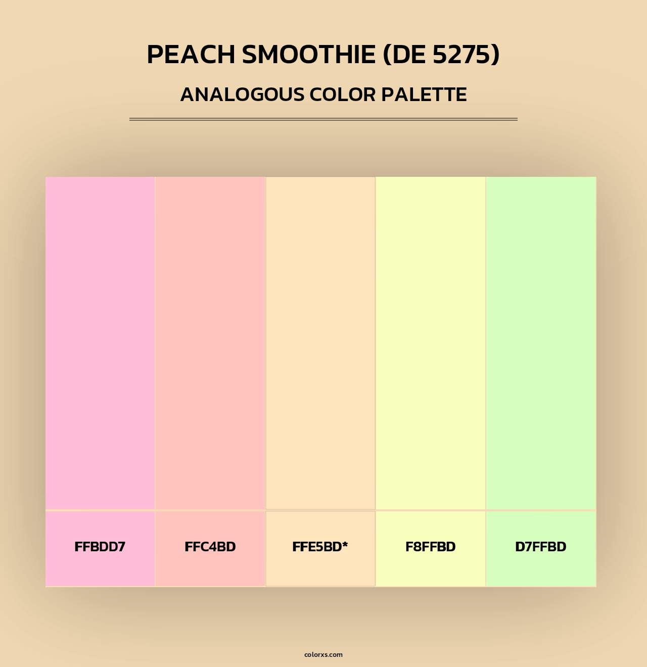 Peach Smoothie (DE 5275) - Analogous Color Palette