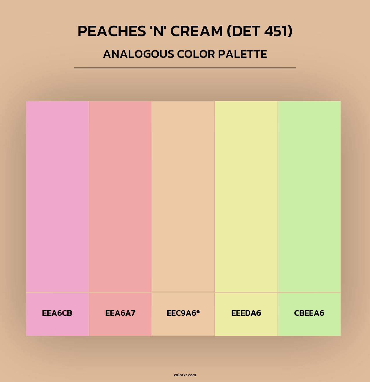 Peaches 'n' Cream (DET 451) - Analogous Color Palette