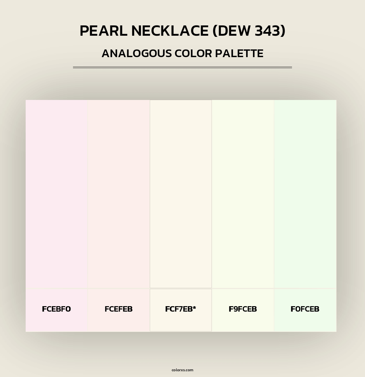 Pearl Necklace (DEW 343) - Analogous Color Palette