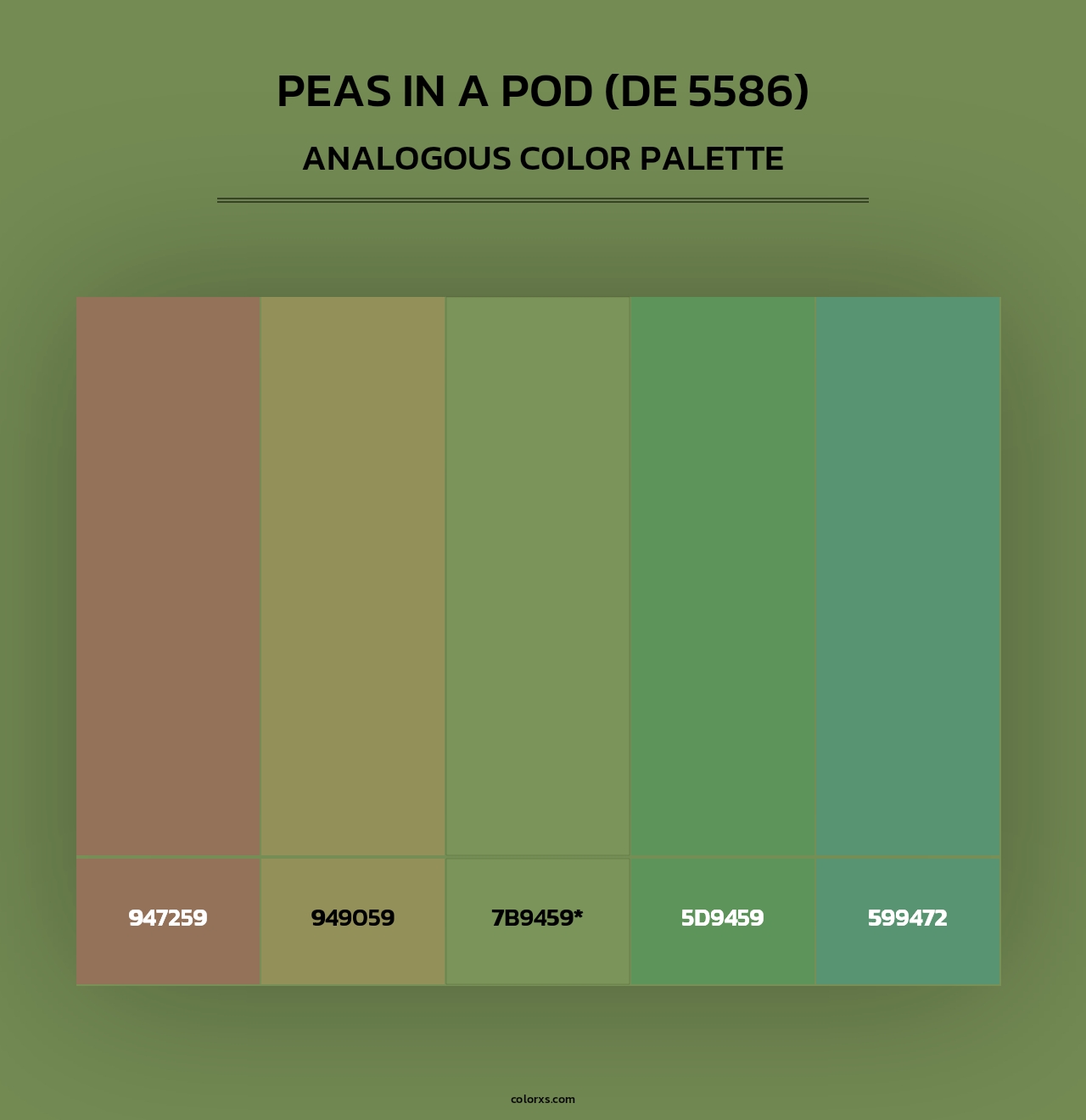 Peas in a Pod (DE 5586) - Analogous Color Palette
