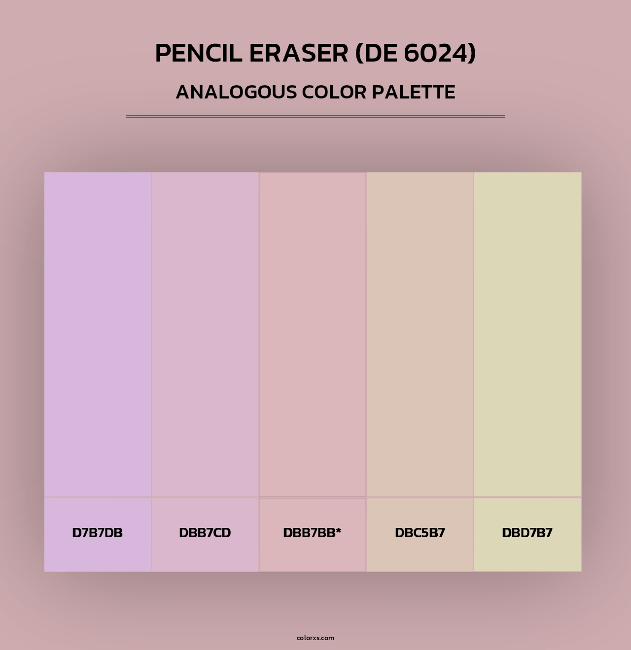 Pencil Eraser (DE 6024) - Analogous Color Palette
