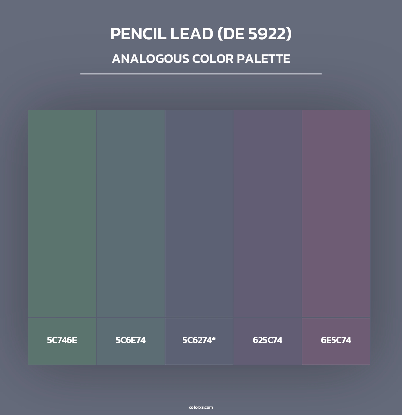 Pencil Lead (DE 5922) - Analogous Color Palette