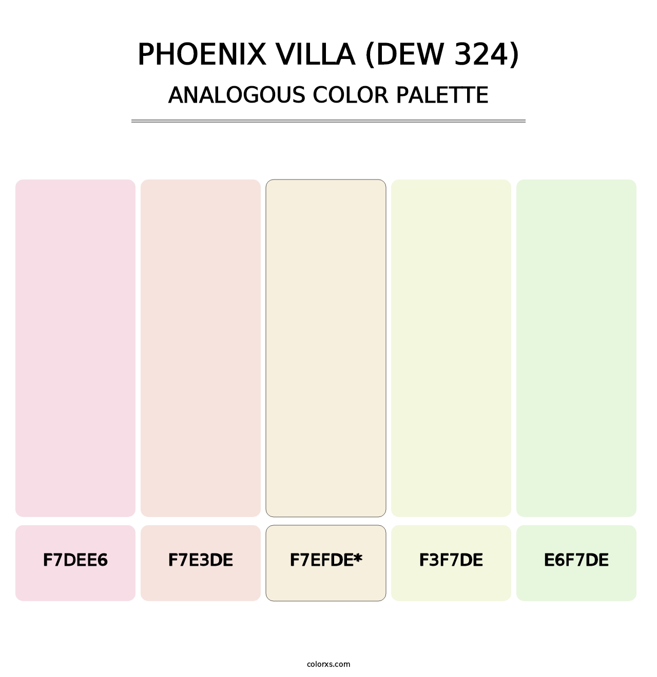 Phoenix Villa (DEW 324) - Analogous Color Palette