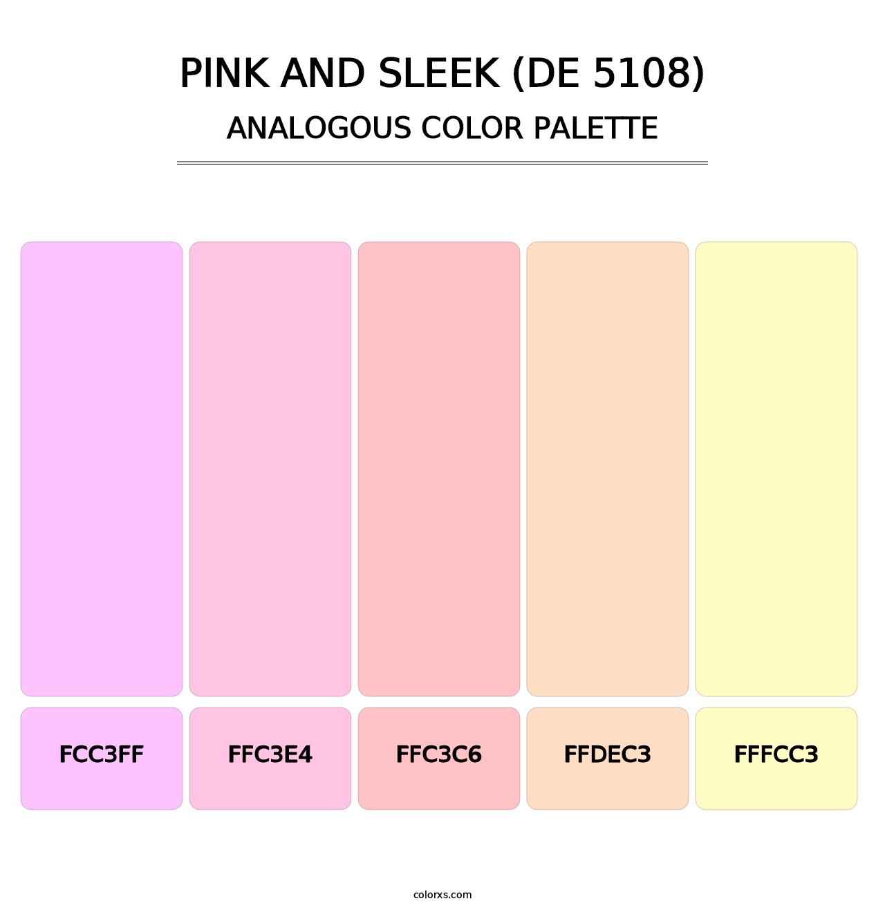 Pink and Sleek (DE 5108) - Analogous Color Palette