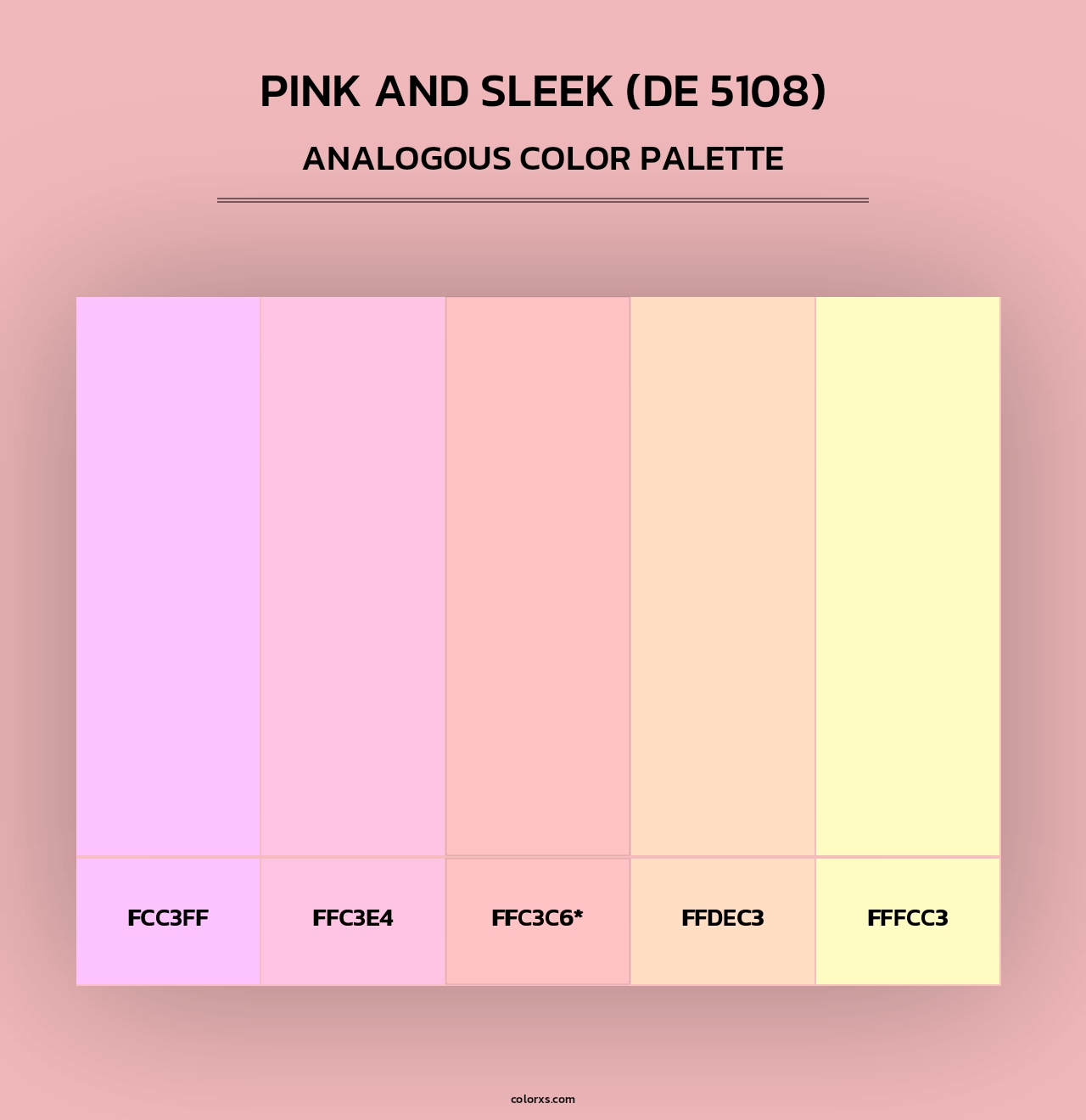 Pink and Sleek (DE 5108) - Analogous Color Palette