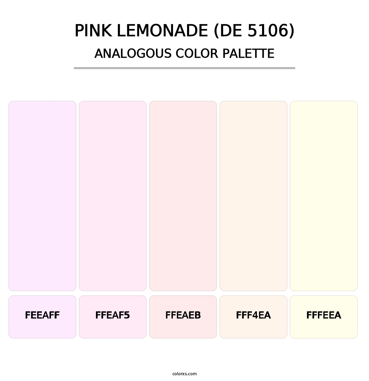 Pink Lemonade (DE 5106) - Analogous Color Palette
