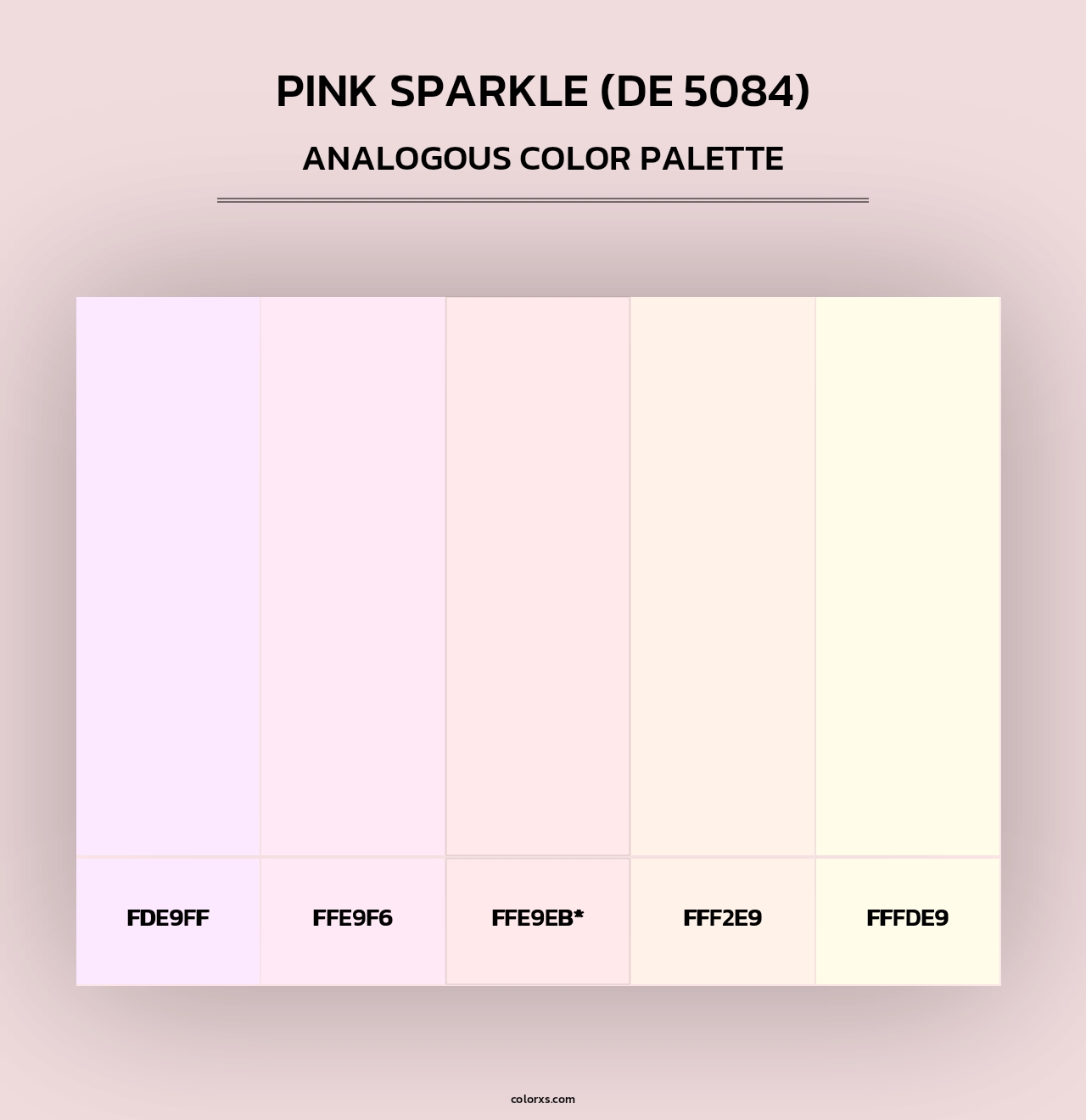 Pink Sparkle (DE 5084) - Analogous Color Palette