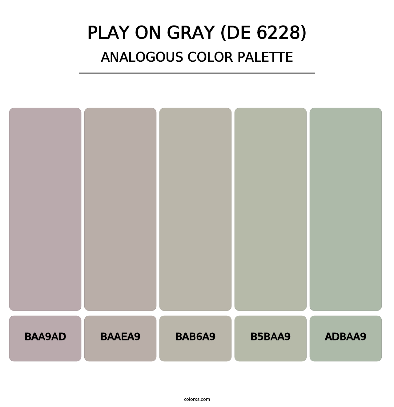 Play on Gray (DE 6228) - Analogous Color Palette