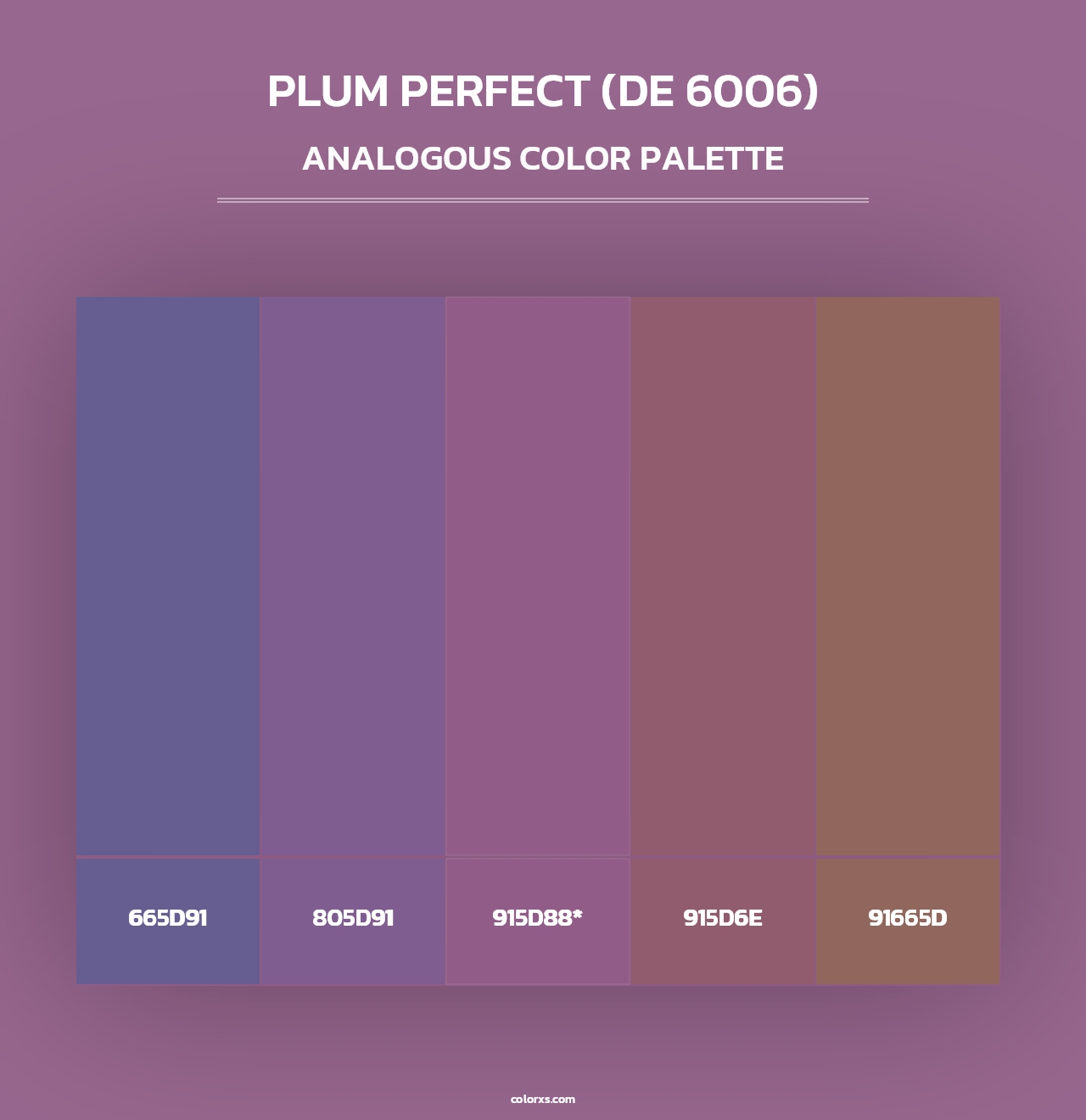 Plum Perfect (DE 6006) - Analogous Color Palette