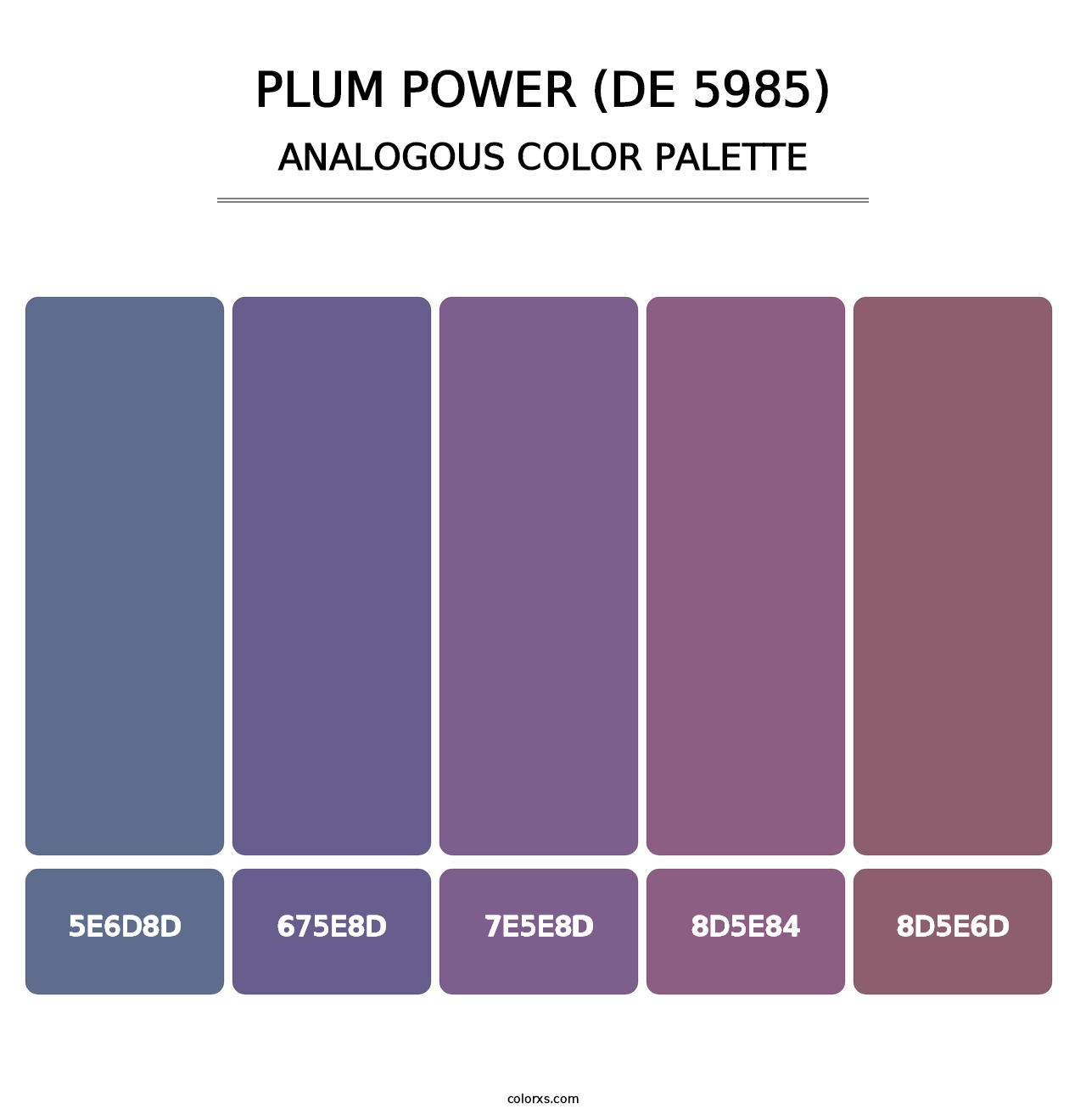 Plum Power (DE 5985) - Analogous Color Palette