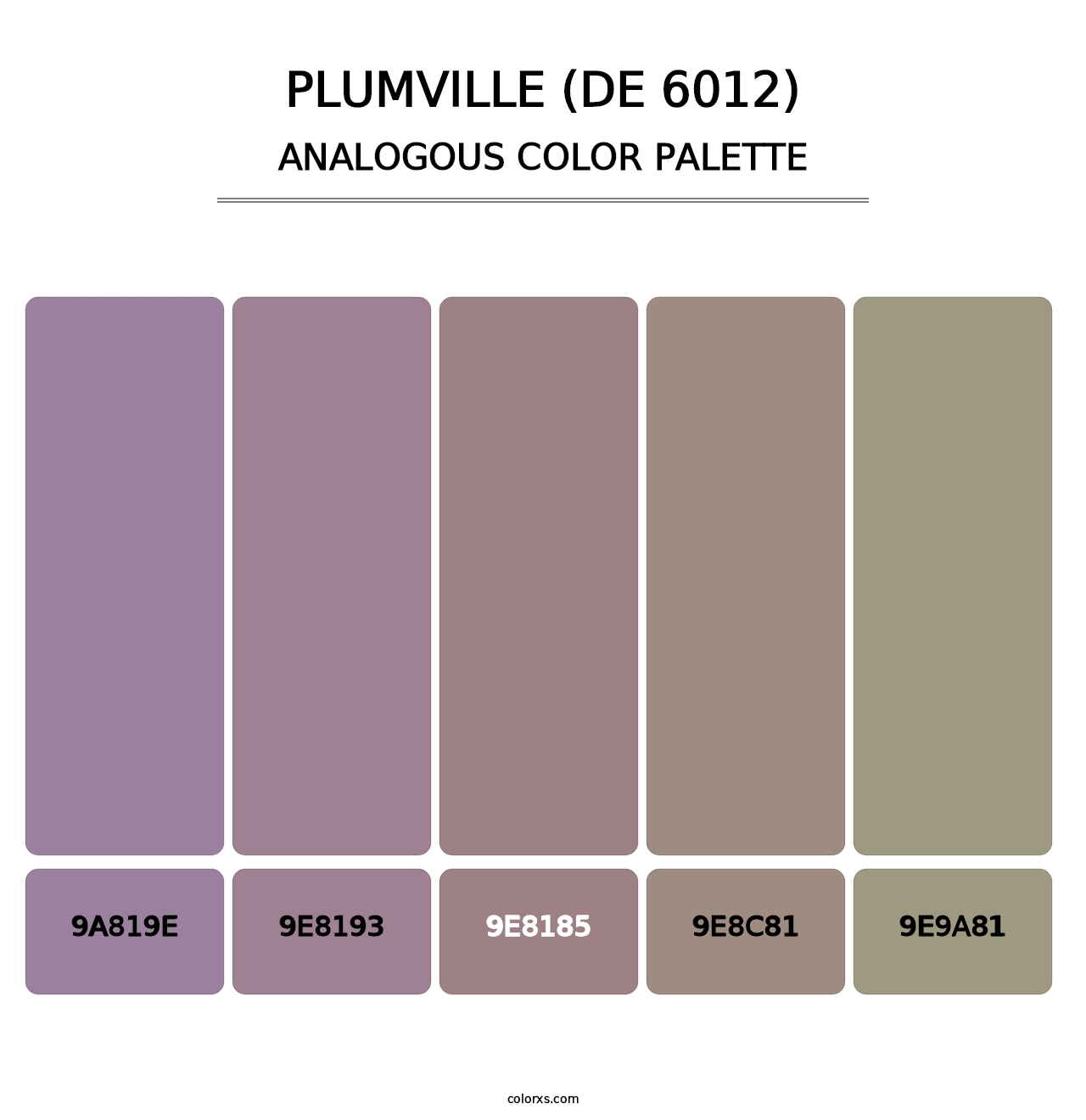 Plumville (DE 6012) - Analogous Color Palette