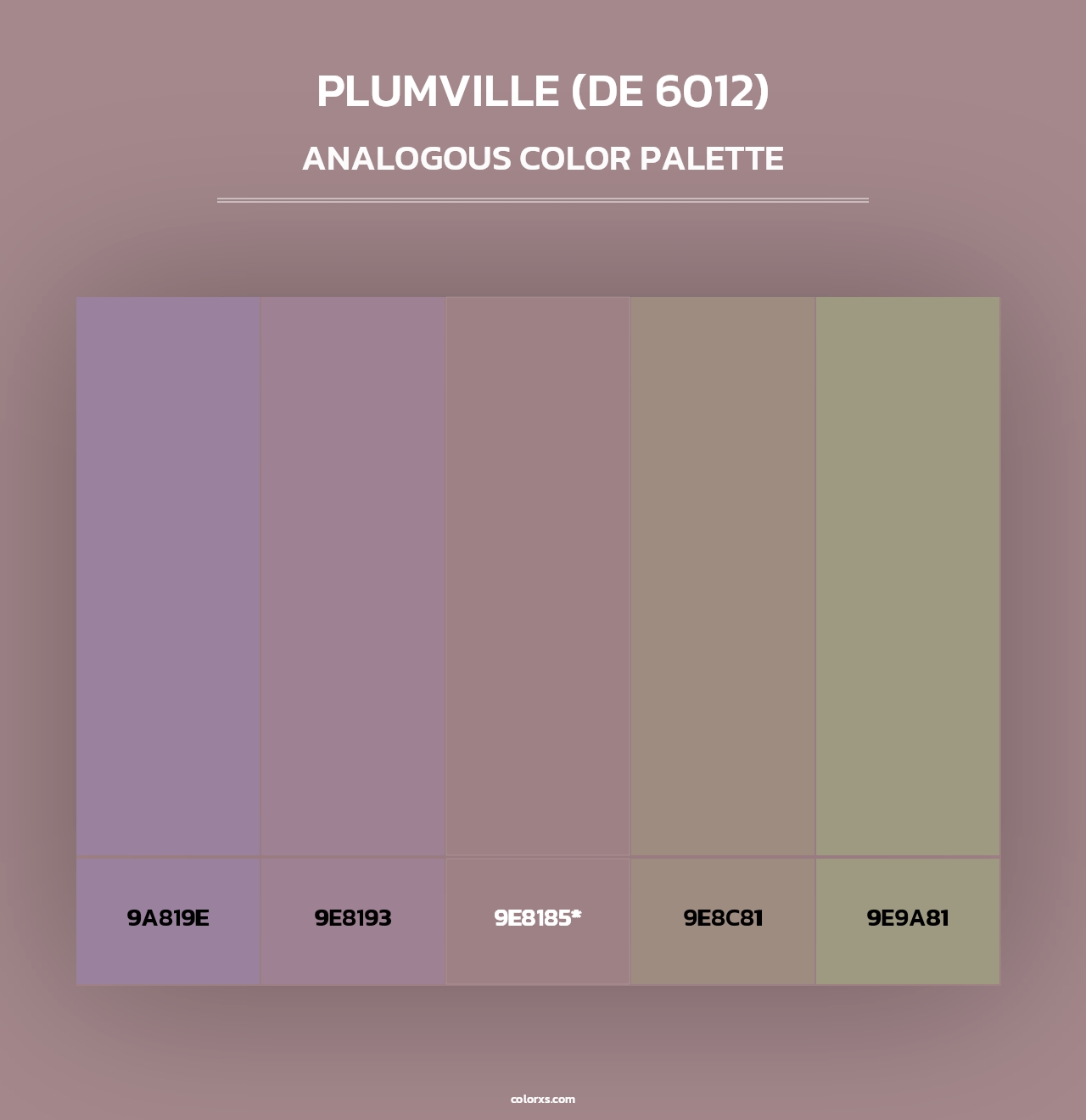 Plumville (DE 6012) - Analogous Color Palette