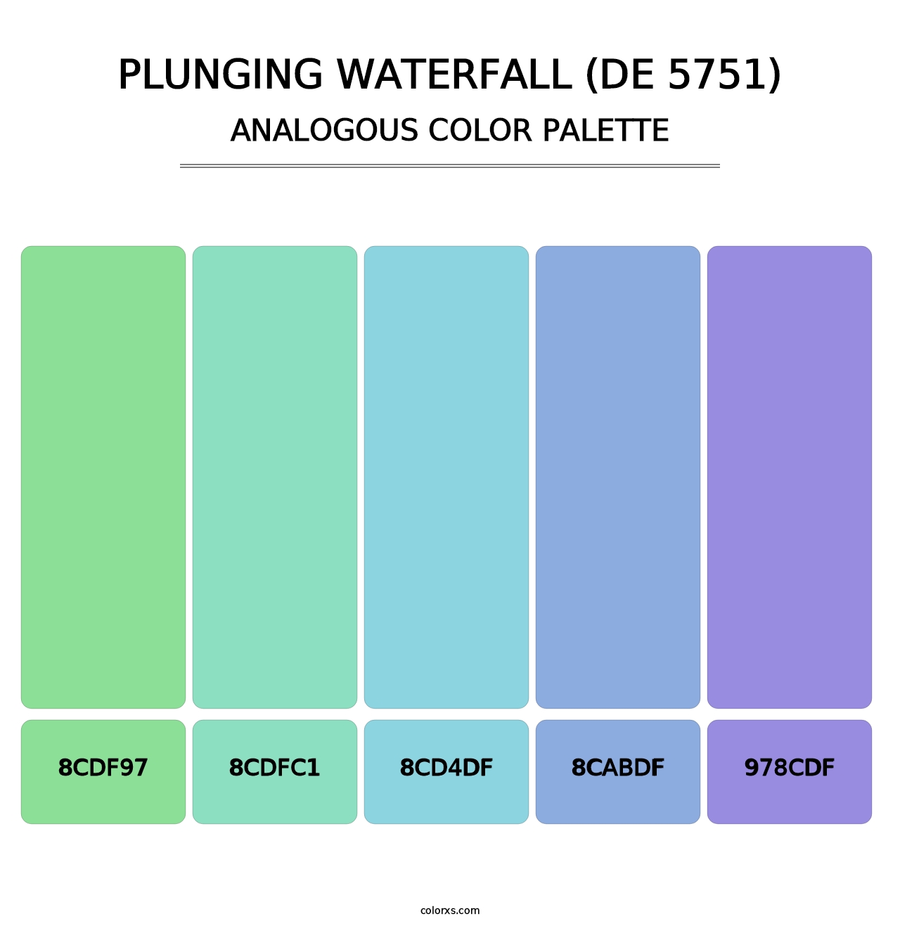 Plunging Waterfall (DE 5751) - Analogous Color Palette