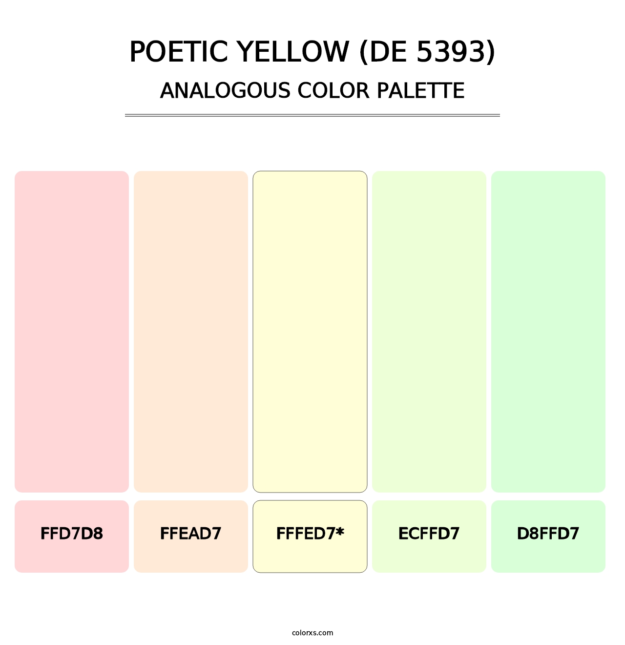 Poetic Yellow (DE 5393) - Analogous Color Palette