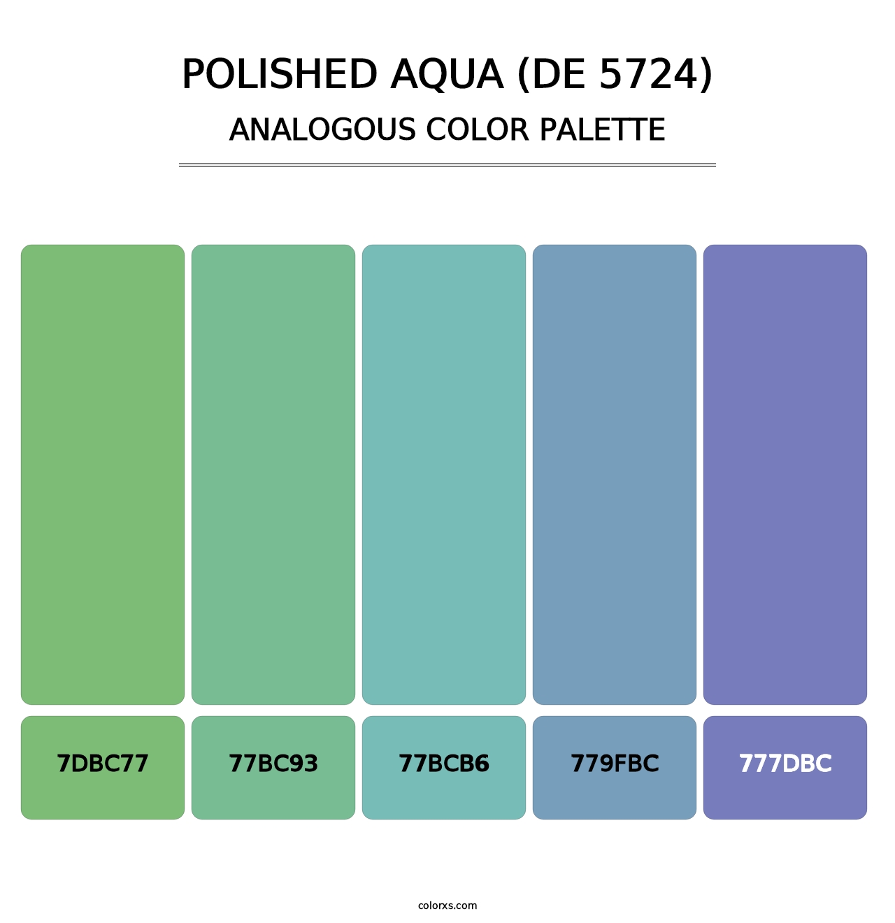 Polished Aqua (DE 5724) - Analogous Color Palette