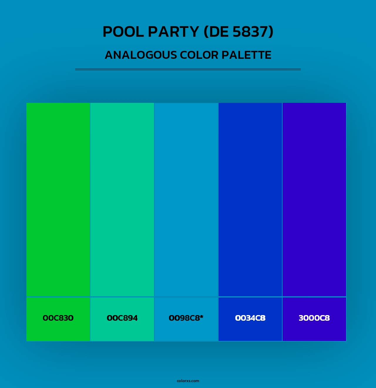 Pool Party (DE 5837) - Analogous Color Palette
