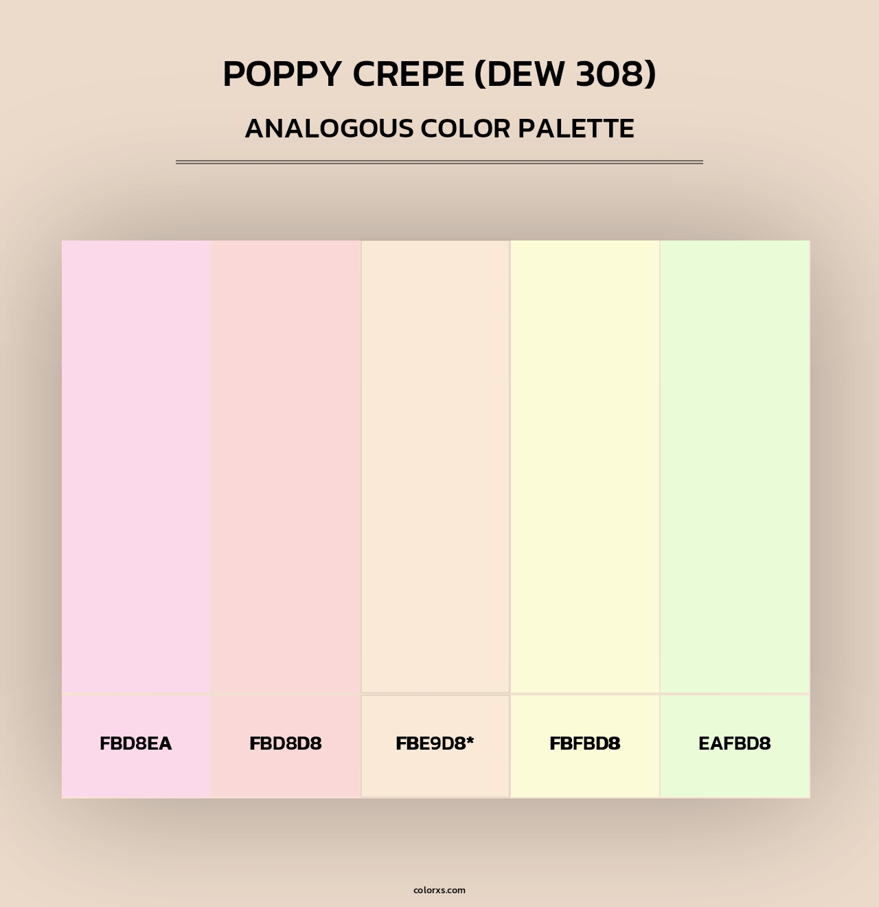 Poppy Crepe (DEW 308) - Analogous Color Palette