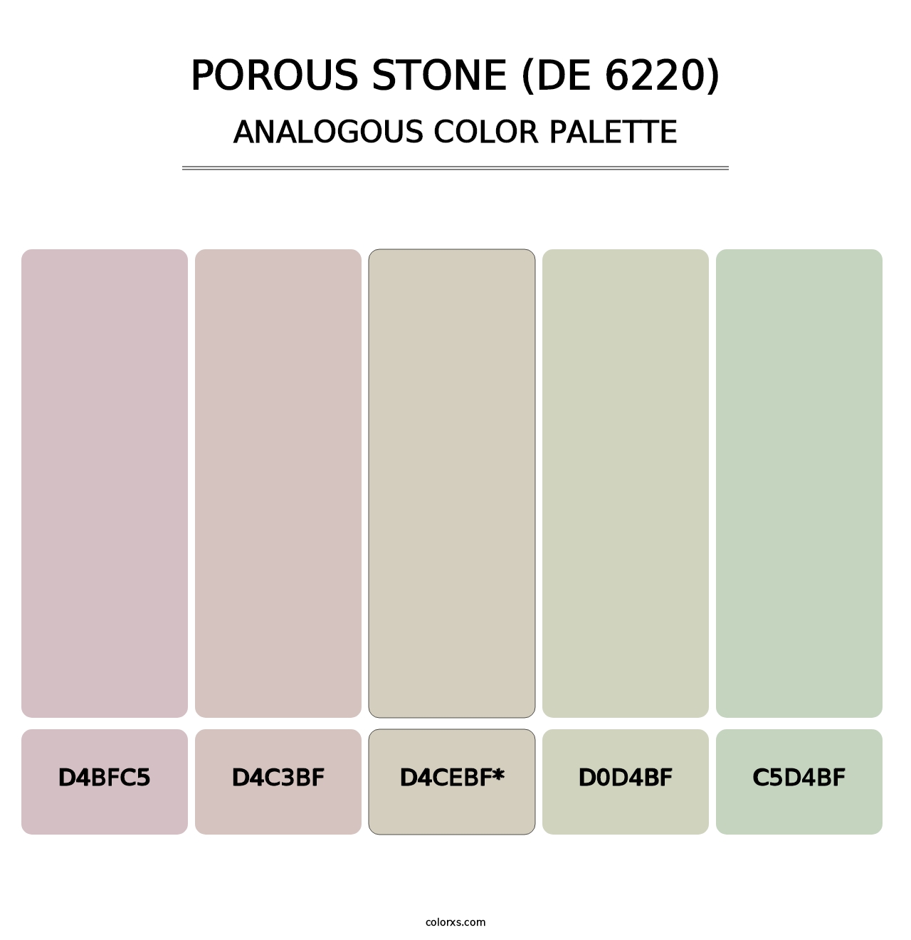 Porous Stone (DE 6220) - Analogous Color Palette