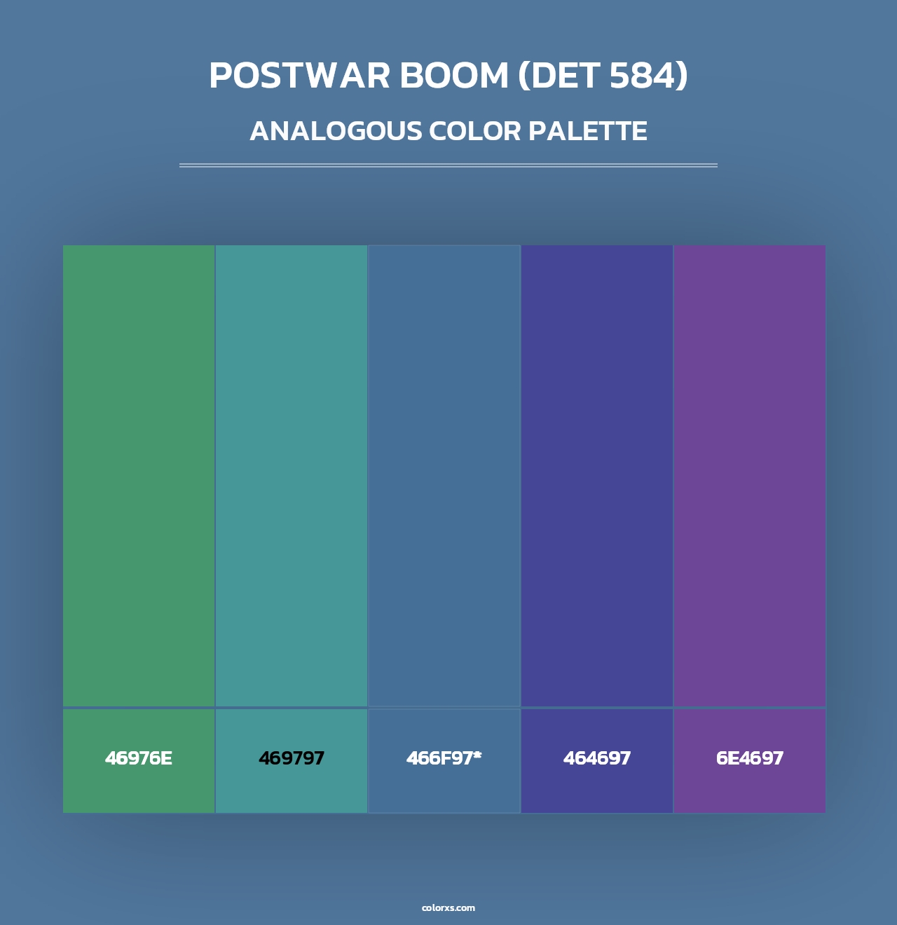 Postwar Boom (DET 584) - Analogous Color Palette