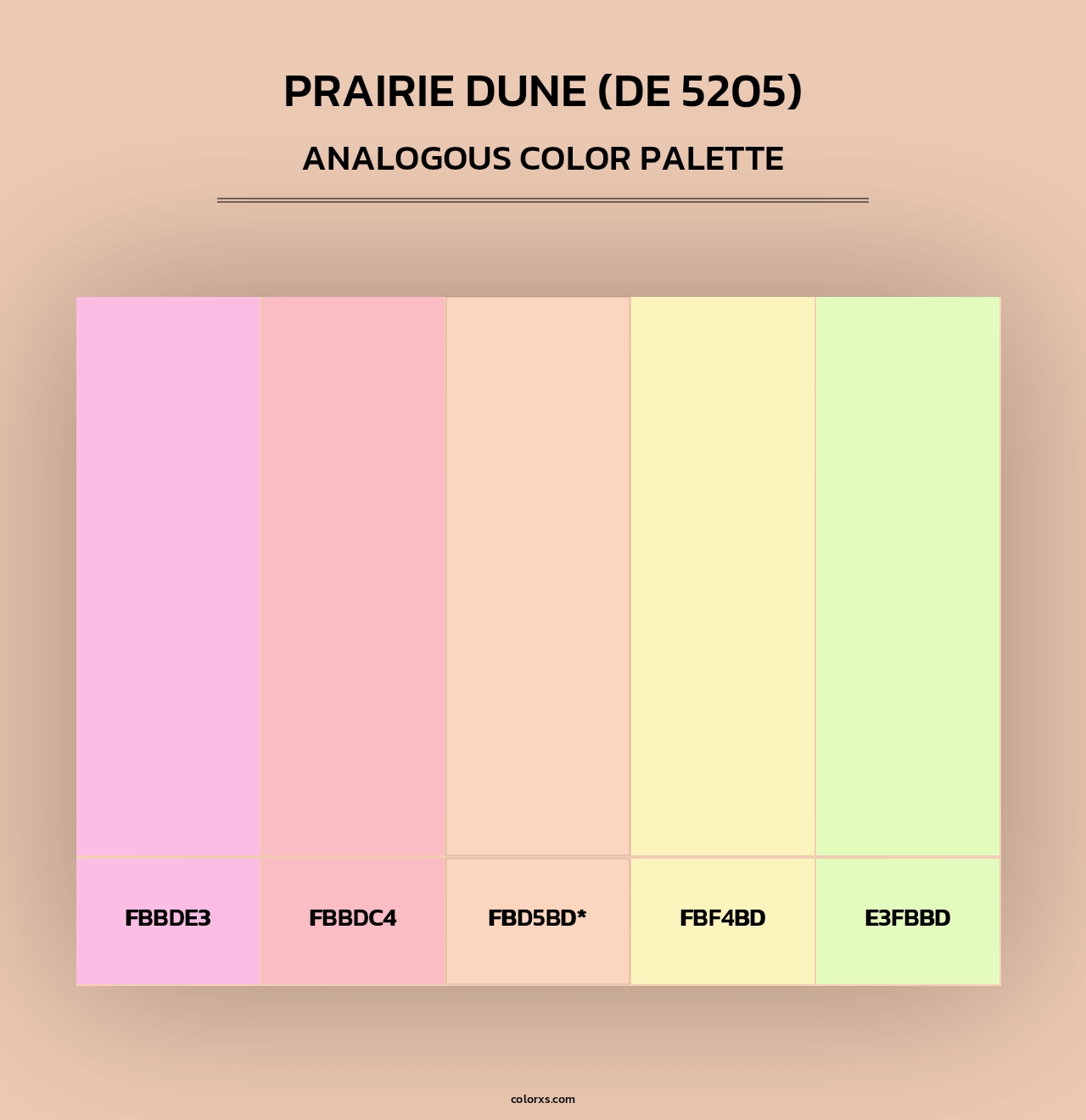 Prairie Dune (DE 5205) - Analogous Color Palette