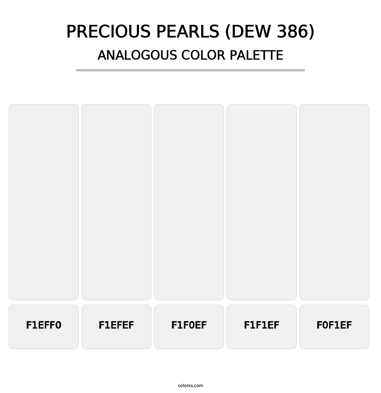 Precious Pearls (DEW 386) - Analogous Color Palette