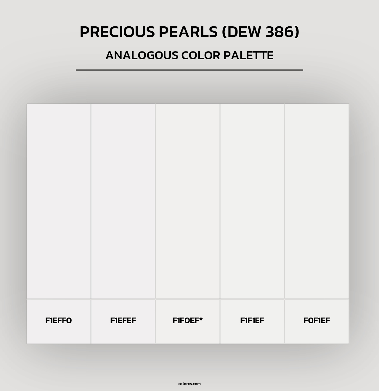 Precious Pearls (DEW 386) - Analogous Color Palette