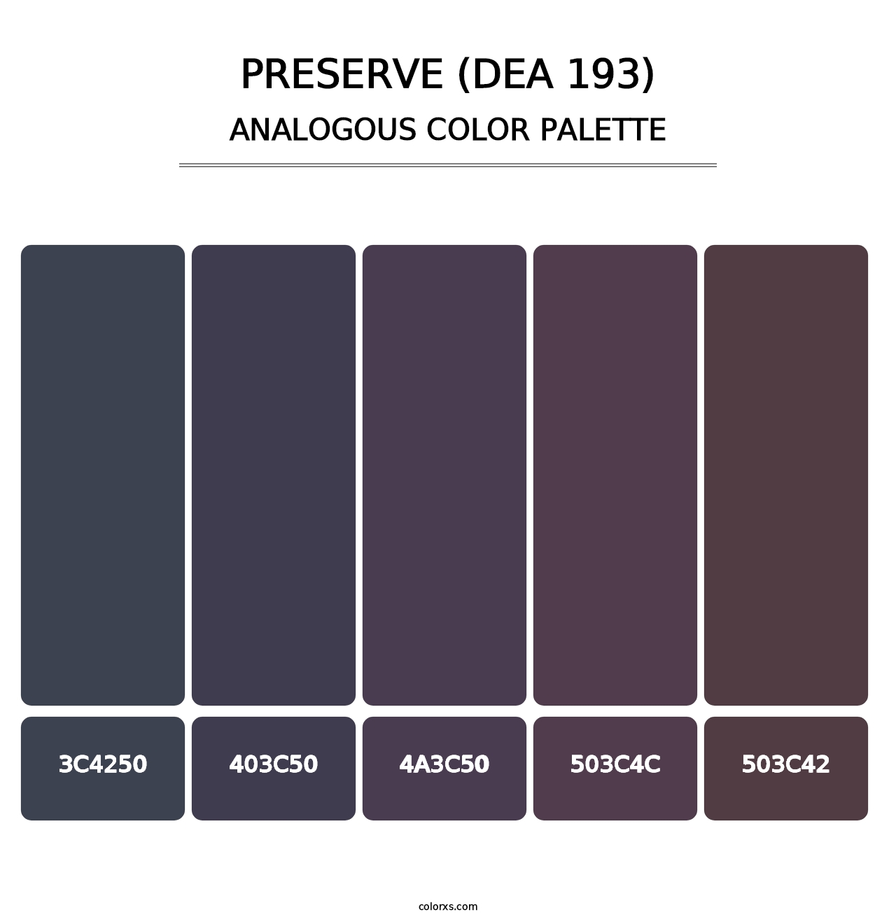 Preserve (DEA 193) - Analogous Color Palette