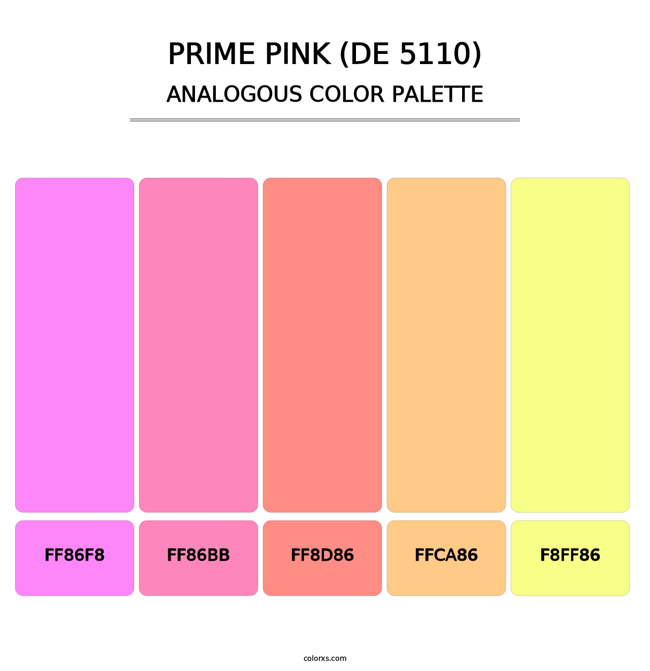 Prime Pink (DE 5110) - Analogous Color Palette