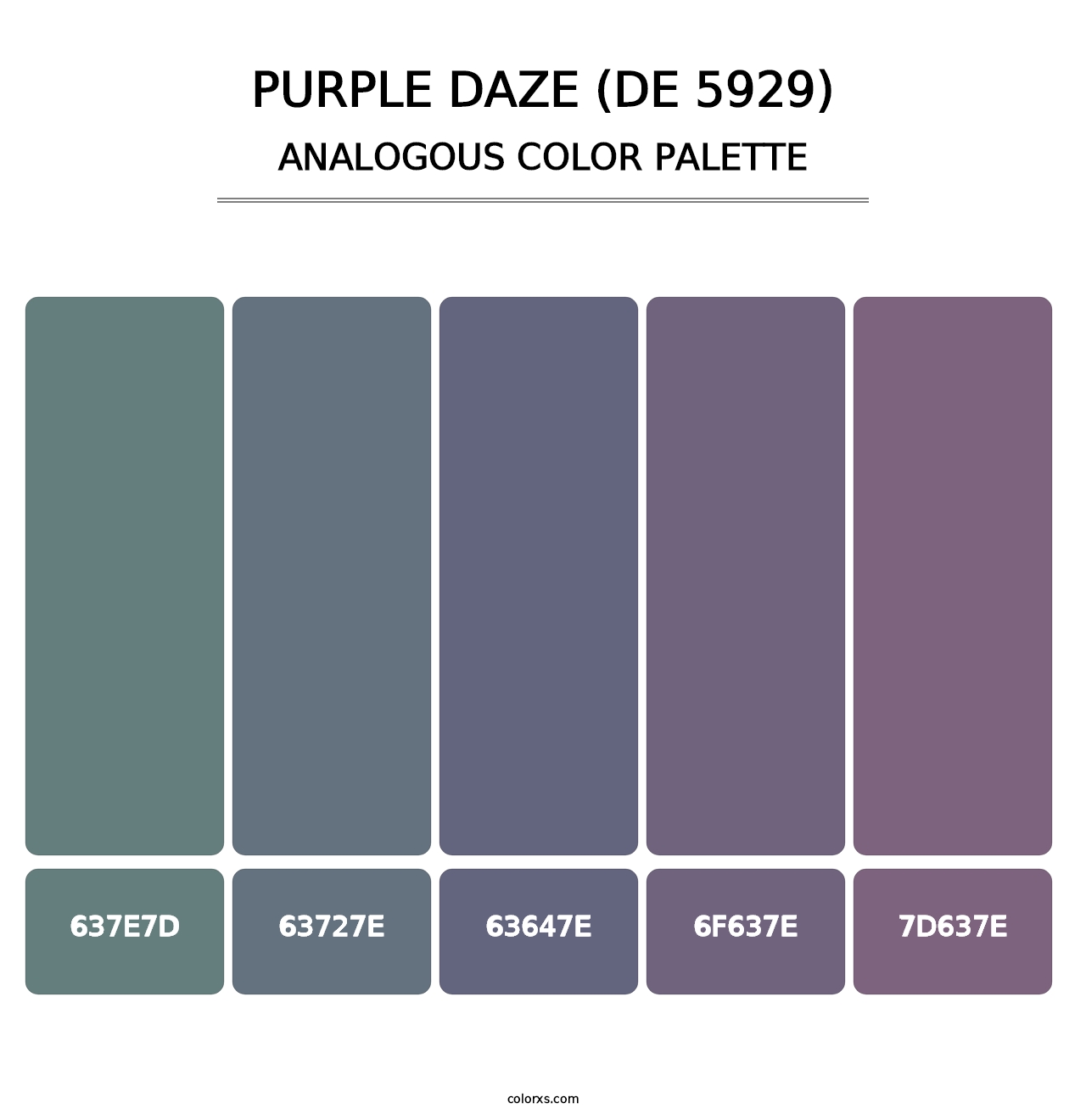 Purple Daze (DE 5929) - Analogous Color Palette