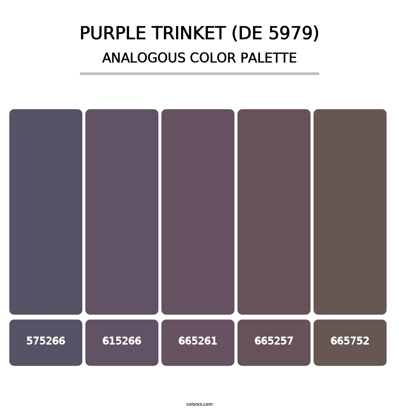 Purple Trinket (DE 5979) - Analogous Color Palette