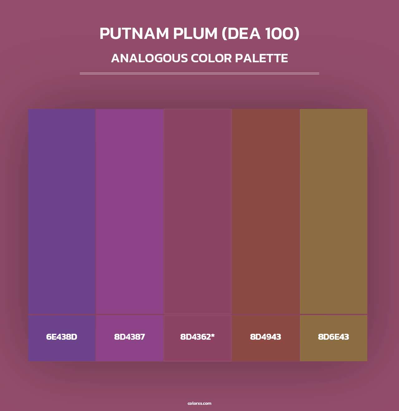 Putnam Plum (DEA 100) - Analogous Color Palette
