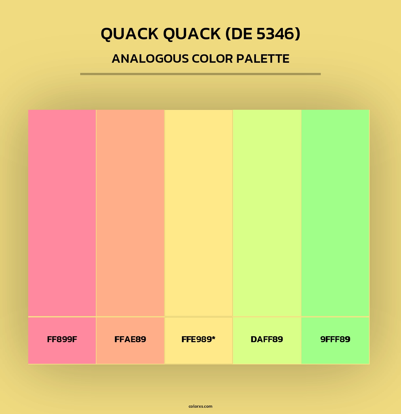 Quack Quack (DE 5346) - Analogous Color Palette