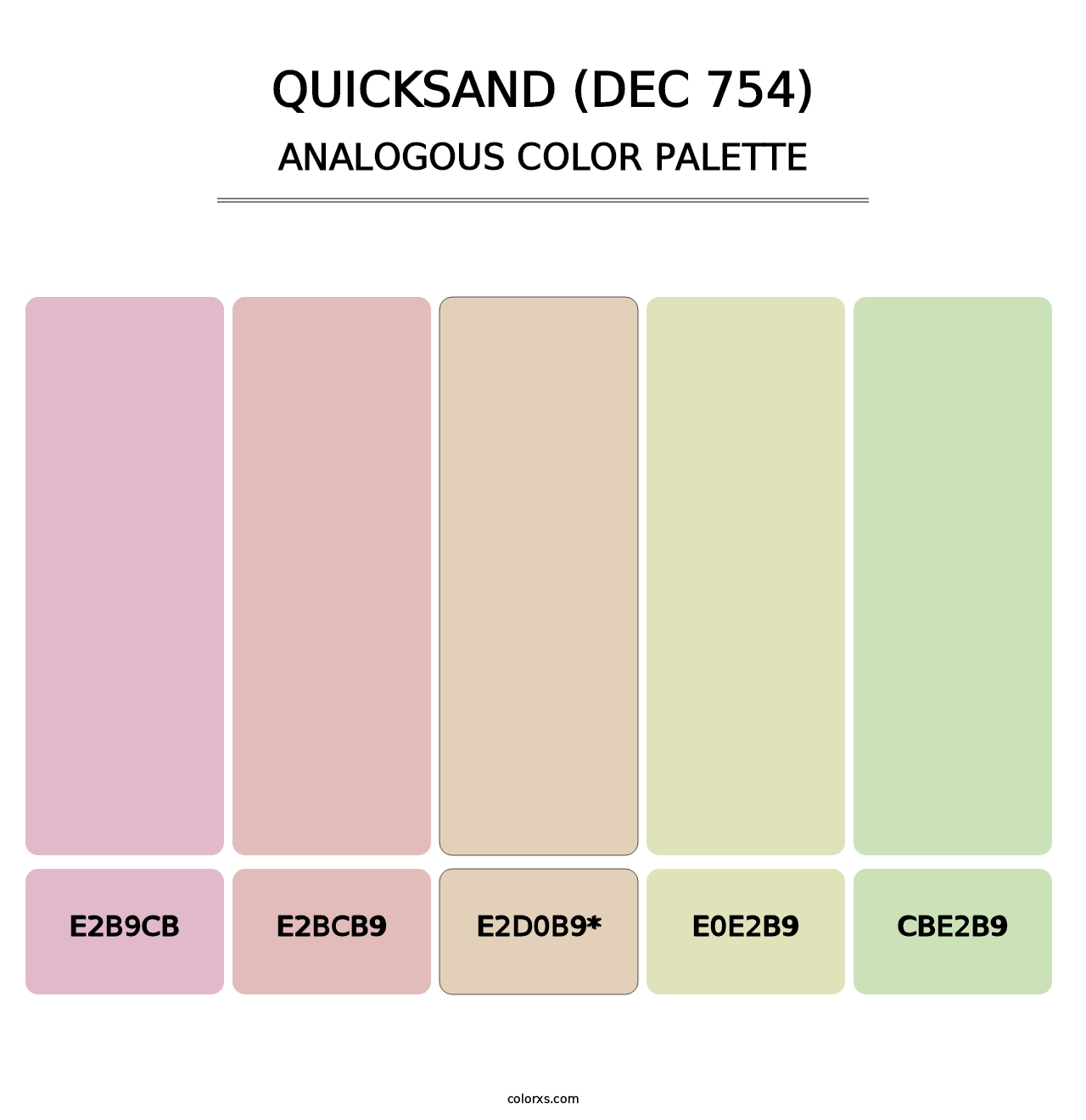 Quicksand (DEC 754) - Analogous Color Palette