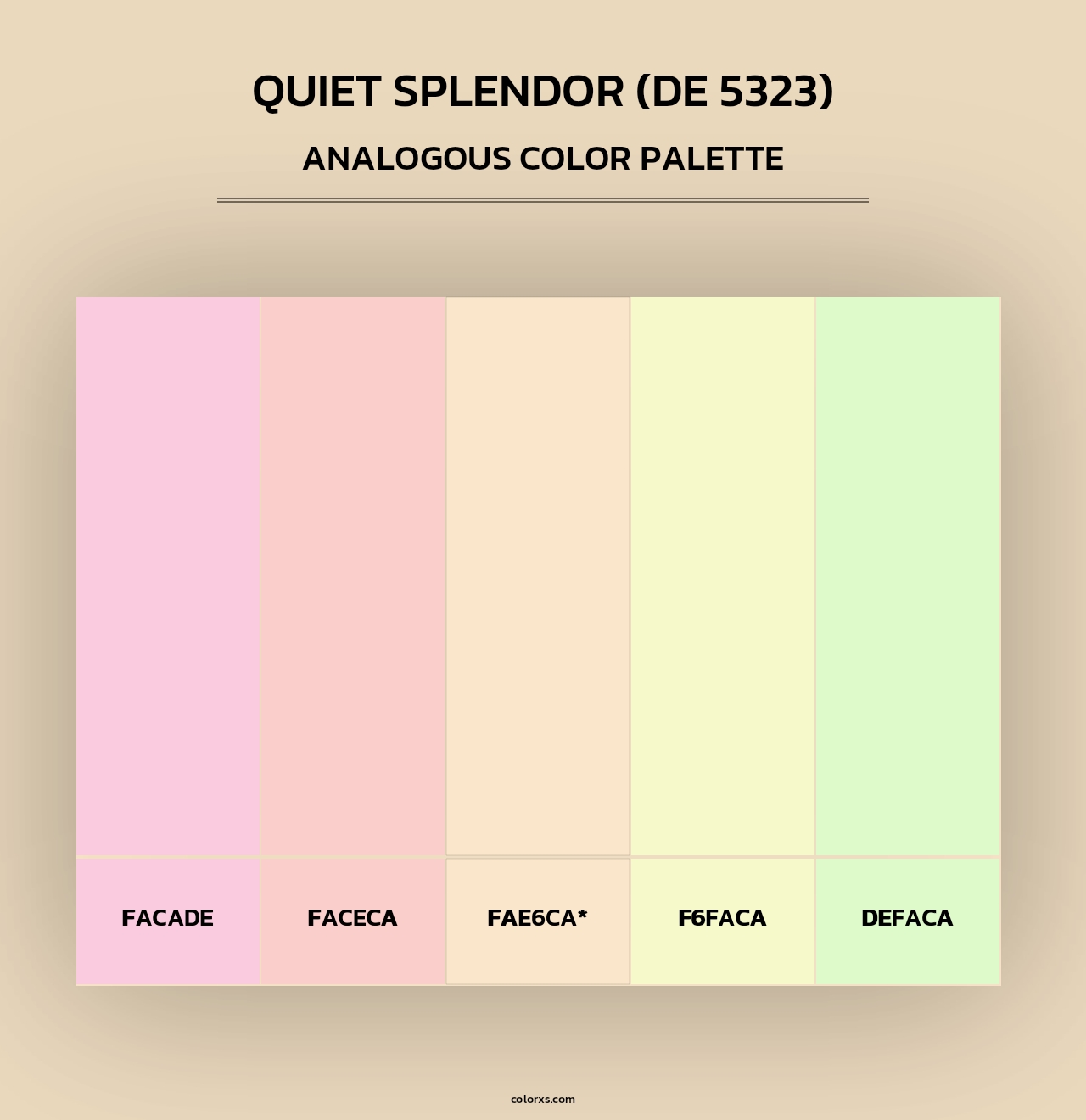 Quiet Splendor (DE 5323) - Analogous Color Palette