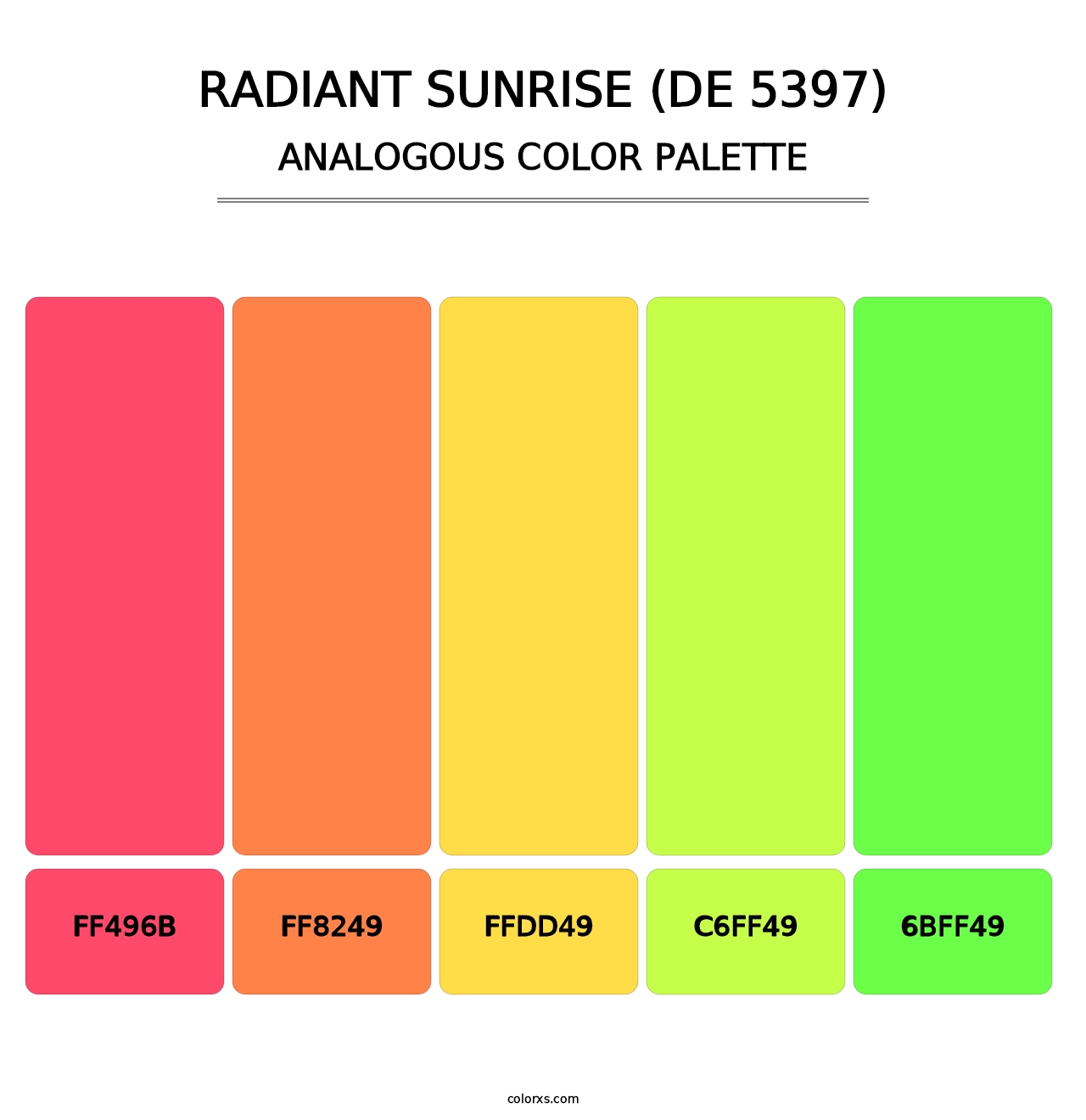 Radiant Sunrise (DE 5397) - Analogous Color Palette