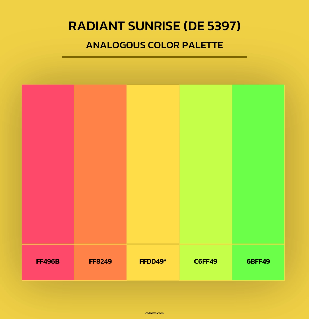Radiant Sunrise (DE 5397) - Analogous Color Palette