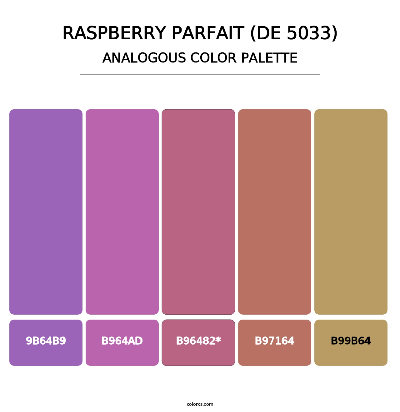 Raspberry Parfait (DE 5033) - Analogous Color Palette