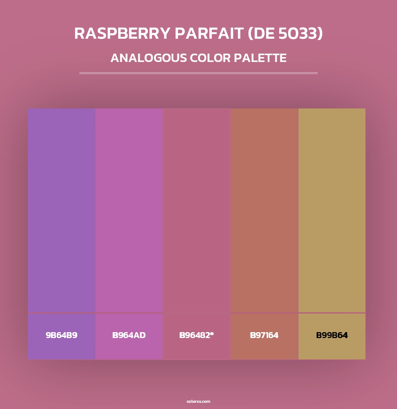 Raspberry Parfait (DE 5033) - Analogous Color Palette