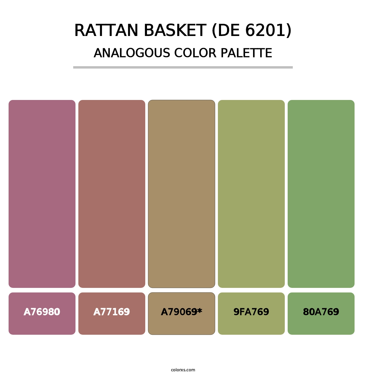 Rattan Basket (DE 6201) - Analogous Color Palette