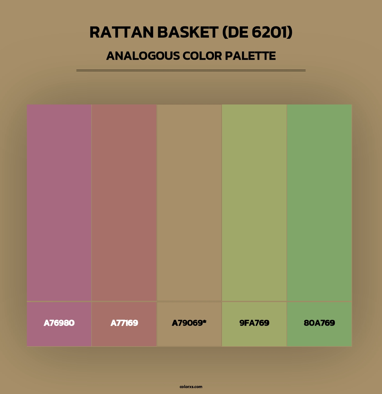Rattan Basket (DE 6201) - Analogous Color Palette