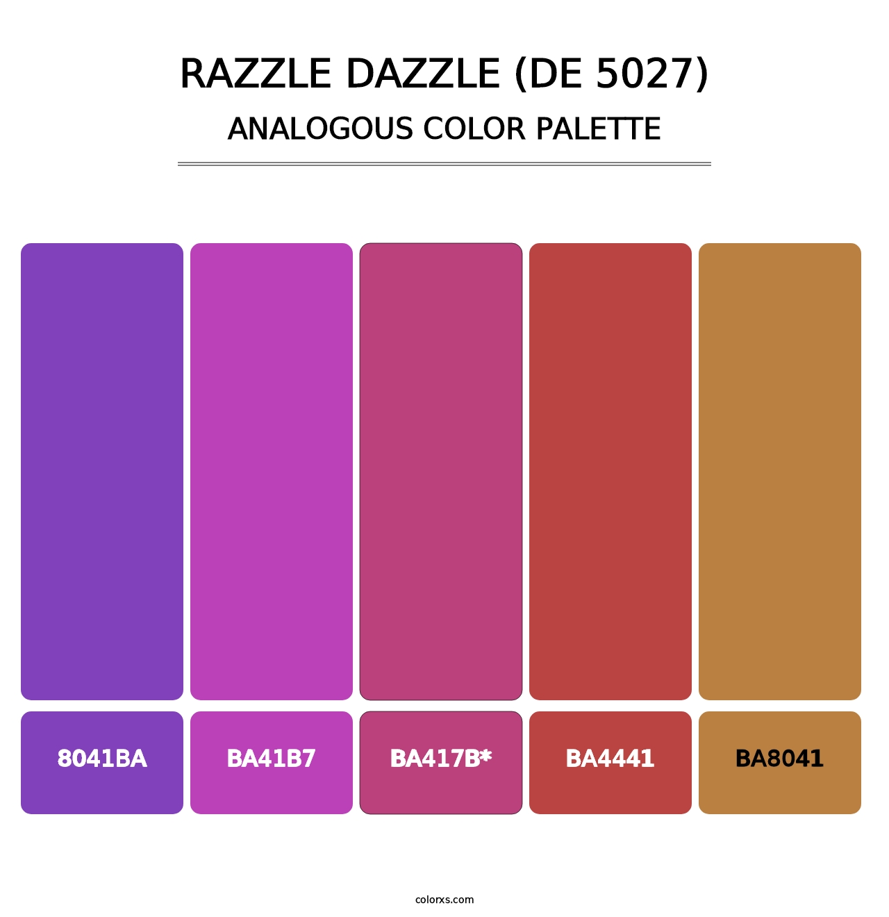 Razzle Dazzle (DE 5027) - Analogous Color Palette